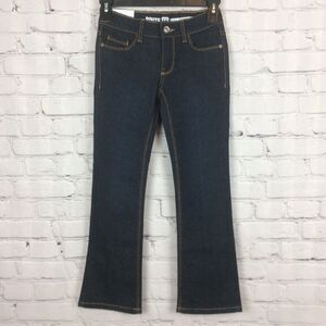 Route 66 Girls Jeans Size 7 Dark Wash Skinny Bootcut Denim Adjustable Waist